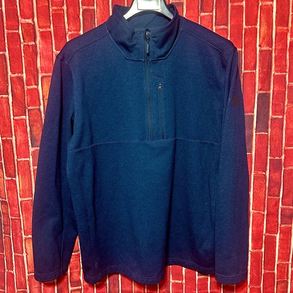 The North Face 1/2 Zip Pullover Sweater Sweatshirt Men's XXL Navy Blue‎ Fleece